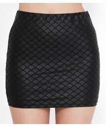 All Day - VERANDA MINI SKIRT - BLACK SCALES(スカート)