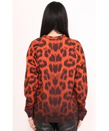 KATIE EARY - BLACK FADE LEOPARD SWEATER - RED LEOPARD(スウェット)