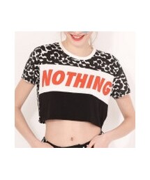 Lazy Oaf – NOTHIN CROP TEE – BLACK & WHITE(その他トップス)