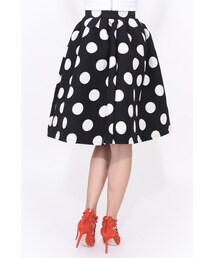 BACKROOM | BKRM White Label POLKA DOT FLARE SKIRT - BLACK(スカート)