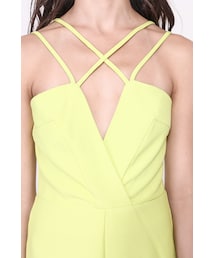 BACKROOM | BKRM White Label SPAGHETTI STRAP BACKLESS LOOSE JUMPSUIT - NEON(つなぎ/オールインワン)