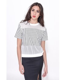 BACKROOM | BKRM White Label STRIPE YOUR GAME T-SHIRT - WHITE(Tシャツ/カットソー)