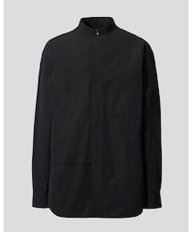 UNIQLO +J | スーピマンコットンオーバーサイズスタンドカラーシャツ(長袖) Mサイズ(シャツ/ブラウス)