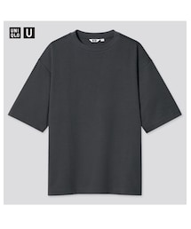 UNIQLO U | エアリズムコットンオーバーサイズTシャツ(GLAY) Lサイズ(Tシャツ/カットソー)