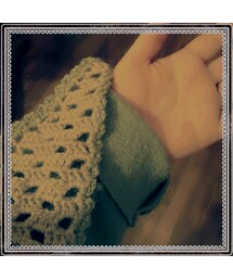 作家さんのhandmade | おばあちゃんみたいな手編みストール♪(ストール/ショール)