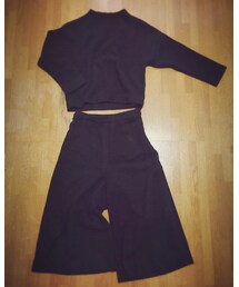 Handmade | wool 100％ ボトルネック-ガウチョ セットアップ(トップス)