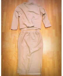 Handmade | wool 100％ ボトルネック-タイトスカート セットアップ(トップス)