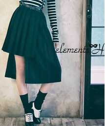 elements,H | アシンメトリープリーツスカート(スカート)