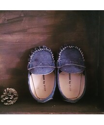 ZOOM | 紺色のローファー(モカシン/デッキシューズ)