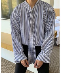 SOBER | Stripe Ribbon Shirt 【SB00011】  ¥ 5,100 ¥ 4,590 (10%OFF)(シャツ/ブラウス)