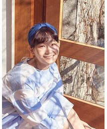 lylamills | Ribbon Hairband-Denim (Blue)(ヘアバンド)