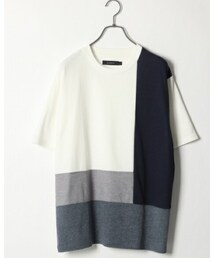 RAGEBLUE | 素材切り替えTシャツ/747766 大人気の切り替えTシャツ  異なる3つの素材を組み合わせた切り替えTシャツ。 天竺・ワッフル・ミニ裏毛の3素材を切り替えのデザインに使用した、ユニークなデザイン。 無地と、切り替えデザインの2パターンご用意している為、お好みに合わせてお選び頂けます。 夏のアクセントアイテムとして、1着は持っておきたいアイテムです。 (Tシャツ/カットソー)