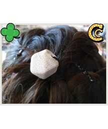 無造作に結ぶ～(笑)
髪の毛♦きりますわ～(笑)(チャーム)