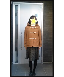 コートを着ると～♪
無印良品の
コート♪♪(ダッフルコート)