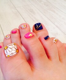 マーガレット柄のネイル〜(その他)