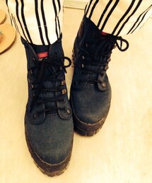 ⁉︎ | トレッキングシューズ 中が赤チェックで可愛いやつ(その他シューズ)