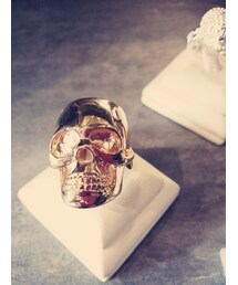 Gold chrome skull ring(その他)