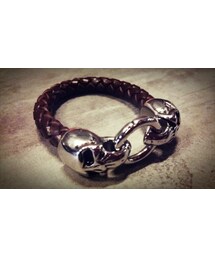316 Marine Steel skull bracelet(その他)