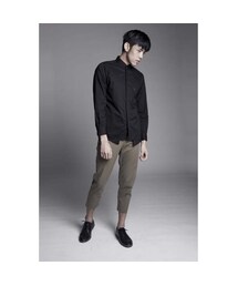 Asymmetrical hem black shirt(シャツ/ブラウス)
