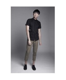 Short sleeve x stitch fine cotton shirt(シャツ/ブラウス)
