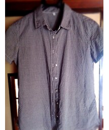 無印良品 | ギンガムチェック半袖シャツ(シャツ/ブラウス)