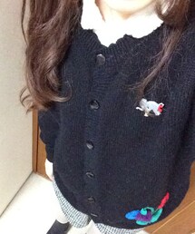 黒いお花カーディがん(カーディガン/ボレロ)