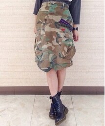 purrr | リメイクカモ柄スカート(スカート)