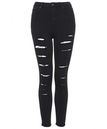 TOPSHOP | MOTO Black Super Ripped Jeans(デニムパンツ)