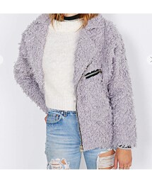 URBAN OUTFITTERS | UNIF x Urban Outfitters Furry Moto Coat(ダウンジャケット/コート)