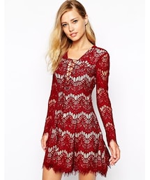 asos | Stylestalker Love Machine Lace Dress With Lace Up(ワンピース)