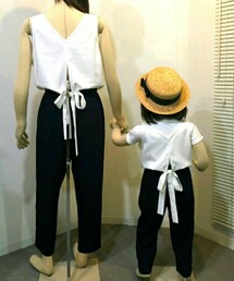 Deux fées | バックリボンオールインワン(つなぎ/オールインワン)