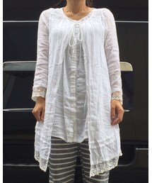 Honeys | レイヤード風 前開きレースワンピ(ワンピース)