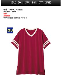 GU | Tシャツ/カットソー