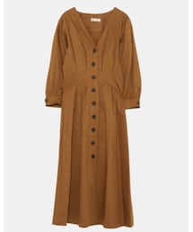 ZARA | トレンチ風ミディ丈ワンピース(ワンピース)