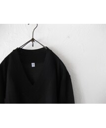 Cleaveland | merino wool V-knit black(ニット/セーター)