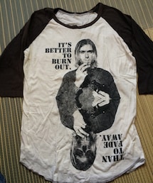 no brand | カート コバーン5分袖Tシャツ(Tシャツ/カットソー)