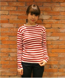 CIAOPANIC | リブハイネックボーダー(Tシャツ/カットソー)