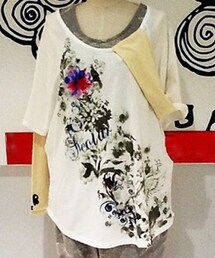 ScoLar | ペガサス花プリントプルオーバー(Tシャツ/カットソー)