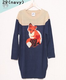 ScoLar | FOXｼﾞｬｶﾞｰﾄﾞknitﾜﾝﾋﾟｰｽ(ニット/セーター)