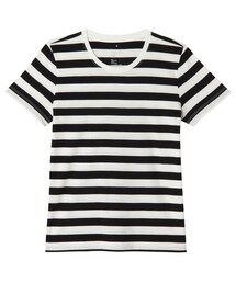 無印良品 | オーガニックコットンクルーネック半袖Tシャツ(ボーダー)(トップス)