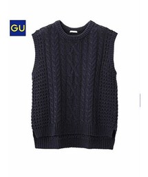 GU | ケーブルニットベスト(トップス)