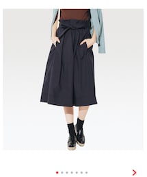 UNIQLO | ハイウエストベルテッドフレアミディスカート(スカート)