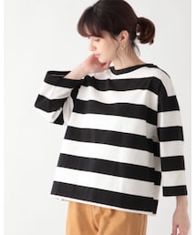 studio CLIP | USAコットン7分袖アソートプルオーバー(Tシャツ/カットソー)