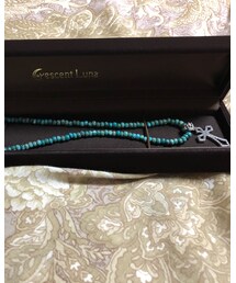 Crescent Luna | 925Silveraccessoryで買ったターコイズブルーCrescent Lunaのネックレス！！✌️綺麗な碧が様々な服に落ち着きを与えたり、また華やかさを付け足してくれる。優れもの(ネックレス)