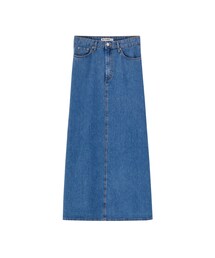 PULL&BEAR春レデイース復古デニムスカートロング丈(デニムスカート)