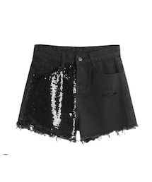 2019年夏の新しいハイウエスト緩い薄いショートパンツ穴ホットパンツ(チノパンツ)