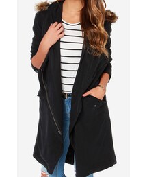 BB Dakota | BB Dakota Daisy Black Hooded Coat/Anorak(ダウンジャケット/コート)