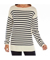 Kohl's Chaps Striped Sweater in Cream Indigo(ニット/セーター)