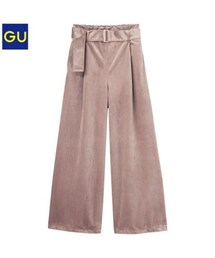 GU | GU 丝绒阔腿裤(デニムパンツ)