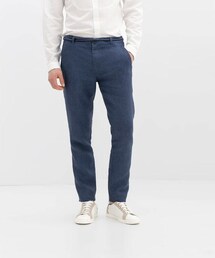 ZARA | ウエストストリング付きリネンパンツ(その他パンツ)